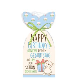 STEINBECK - Birthday - 100g Fruit Gum - Friendship Love Happy Birthday Party Bag Sweet