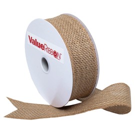 Value Ribbon Burlap 1.5" X 10 YD Wired Burlap Ribbon for Gift Wrapping, Natural Ribbons for Crafts, Birthday Gifts for Women and Men, Art Supplies for Party Decorations