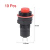 sourcing map 10pcs 10mm Momentary 2P Plastic Mini Round Push