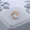 TseenYi Crystal Star Moon Adjustable Ring Gold Crescent Adjustable Ring