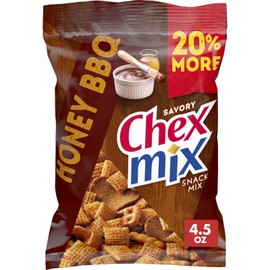 Chex Mix Savory Honey BBQ Snack Mix, Sweet & Smoky Crunch, 4.5 OZ (Pack of 8)