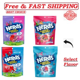NERDS Gummy Clusters, Game Day Candy,Football Party Supplies,8 oz, Select Flavor - Rainbow