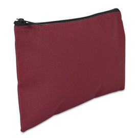 DALIX Bank Bags Money Pouch Securi Deposit Utility Zipper Coin Bag Maroon 2 Pack