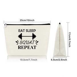 Workout Gift Makeup Bag Inspirational Bodybuilding Fitness Themed Gifts for Bodybuilding Lovers Gym Enthusiasts Personal Trainer Cosmetic Bag for Women Sister Friends Birthday Gift for Athletic Coach