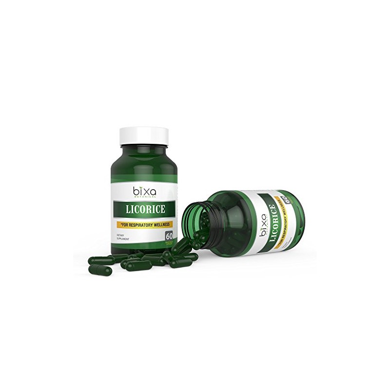 Licorice Root Extract Capsules/Mulethi/Glycyrrhiza Glabra, 60 Veg Capsules, 450 mg,