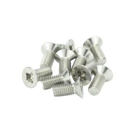 M5 (5mm x 12mm Incl Head) Pozi Countersunk Machine Screws - A2 Grade Stainless Steel (Pack of 20)