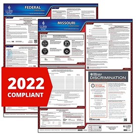 2022 Missouri and Federal Labor Law Poster Set (English, MO State) - OSHA Compliant Laminated Posters