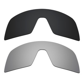 Alphax 2 Pcs Black & Titanium Polarized Replacement Lenses for Oakley Sutro S OO9462 Sport Sunglsses