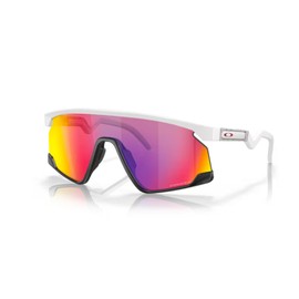 Oakley BXTR OO9280 928002 39MM Matte White/Prizm Road Shield Sunglasses for Men for Women + BUNDLE Accessory Leash + Designer iWear Kit