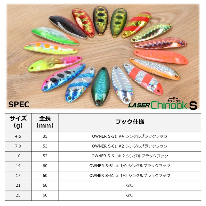 Daiwa Laser Chinook Lure, Small, 0.4 oz (10 g), Blue