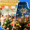 12" Metal Palm Coconut Summer Tree Topper Decor with LED