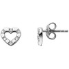 Esprit Mylove ESER01351100 Women's Stud Earrings Heart Silver White Zirconia,