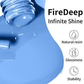 Firedeep Baby Blue Gel Nail Polish, 0.54 Fl Oz Large Bottle Light Blue Color UV/LED Soak Off Gel Polish for Autumn and Winter 1Pcs
