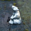 Sitting Bear Figurine, Grizzly Bear, Bear Gifts, Handcast, in Finest