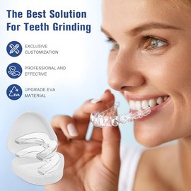 Mouth Guard for Grinding Teeth at Night, Mouth Guard for Clenching Teeth at Night Upgraded Safety EVA Material, Night Guards for Teeth Grinding, Anti 