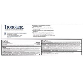 Tronolane Anesthetic Cream for Hemorrhoids 1 oz (Pack of 12)