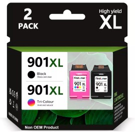 Firstoner 2 Pack 901XL Ink Cartridges For HP Officejet J4550 J4580 J4624 J4540 J4500 Lot