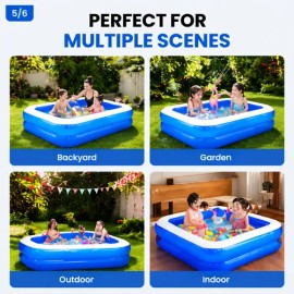 200x150x50cm Alberca Inflable Rectangular Familia Piscinas                                                                                            