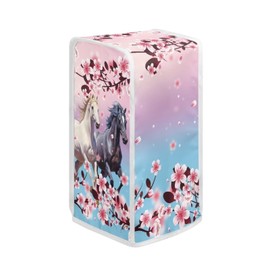 TODIYADDU Horse Can Opener Cover for Women Cherry Blossoms Electric Kitchen Appliance Dust Covers with Durable Construction Fashion Can Opener Dust Covers Keep Your Kitchen Clean Holiday Gifts