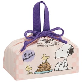 Skater KB7-A Snoopy 80s Cafe Lunch Bag, Drawstring Bag, For Kids, Made in Japan