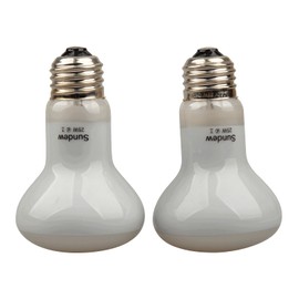 Sundew 2-Pack Reptile Heat Bulb, Dimmable Basking Spot Lamp for Reptiles & Amphibians, Daytime Heating Light for Bearded Dragon, Gecko, Lizard, Snake, Turtle - E26 Base (50, Watts)