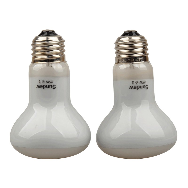 Sundew 2-Pack Reptile Heat Bulb, Dimmable Basking Spot Lamp for