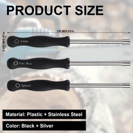 3pcs Carburetor Adjustment Tool, 21 Tooth 1 Tooth & Circle Stainless Steel & Plastic Small Engine Carb Adjustment Tools Kit Carburetor Adjuster Tool for Husqvarna String Trimmer