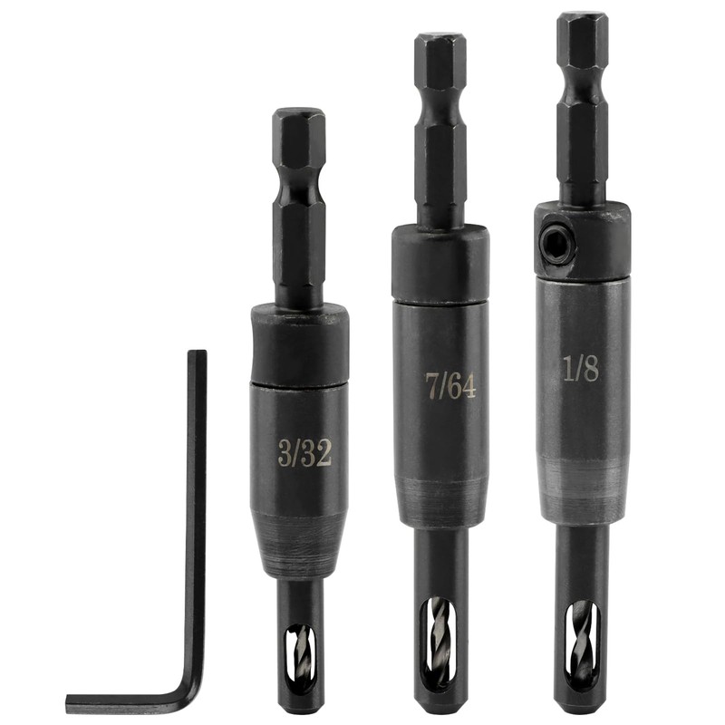 Self Centering Drill Bit Set for 1/4inch Clic-Change, 3pcs CC2430