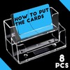8 Pcs Acrylic Business Card Holder 2 Tiers Clear Plastic