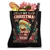 Pekingese My Christmas Spirit Dog Santa Claus Elf Reindeer Tote