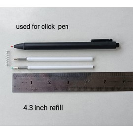 Twokiln 0.5 mm Pen Refill Black 4.3 Inch Gel Ink Refills,20 Pack Retractable Pen Refills Use for Click Pens with Spring,Send 1 Extra Pen,School Office Supplies(20 pcs)