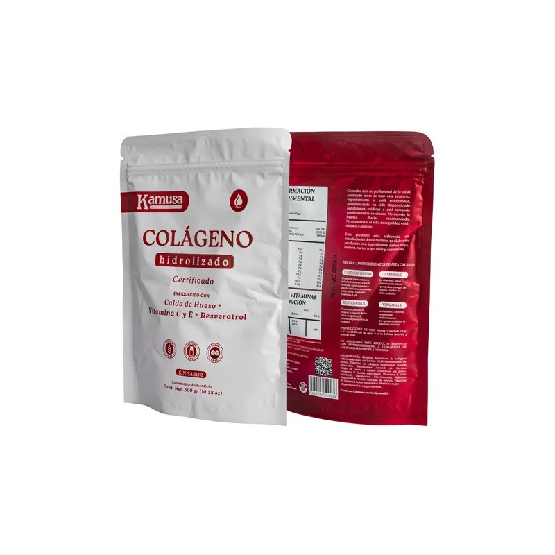 Kamusa Colageno Hidrolizado Vita E Y C Resveratrol 300gr Sfn