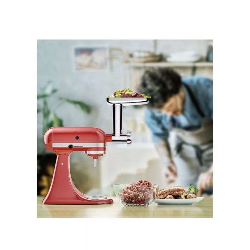 Gvode Stainless Steel Meat Grinder Attachment for KitchenAid Stand Mixers