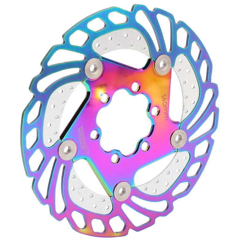 Mountain Bike TitaniumPlated Cooling Disc Brake Rotor 6 Nails Cycling