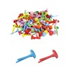 KGDUYC Pack of 100 Mini Colourful Brads Pattern Bag Clips