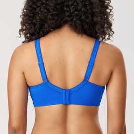 DELIMIRA Women's Beauty Lace Non Padded Minimiser Full Figure Underwire Bra Sky Blue 44H