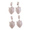 Twofish Home Set of 4 Metallic Strawberry Tablecloth Weights Clips