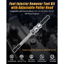 GLEXQLAO Fuel Injector Puller Removal Tool Kit Compatible with Ford EcoBoost 1.0, 1.5, 1.6, 2.0 2.3 3.5 3.7 GDI Petrol Engines, Slide Hammer Extractor Set with Adjustable Puller Head
