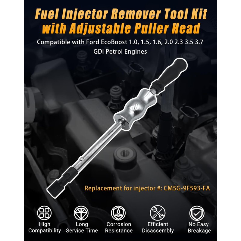 GLEXQLAO Fuel Injector Puller Removal Tool Kit Compatible with Ford