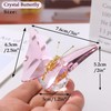 Movdyka Crystal Butterfly Decor Figurines for Mom Women, Pink Glass