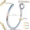 LUGASIS Clip On Fake Nose Ring Silver - Silver Nose