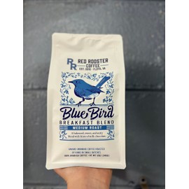 Red Rooster Coffee, Blue Bird Breakfast Blend - Sweet, Nutty Medium Roast Blend With Hints of Milk Chocolate - 12 oz. Whole Bean