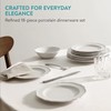 Navaris Scandi Style Porcelain Dinnerware Set - Ceramic Crockery Sets