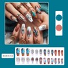 Press on Nails Medium Coluful Feather False Nails Cute Wind