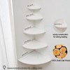 Corner Shelf, White Solid Oak Wood Floating Corner Shelf Wall