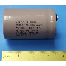 MEPCO/ELECTRA CAPACITOR,3186EC702UO75AMA1,MEPCO/ELECTRA,7000 UF/MF,75 VDC, -10+75 % ,95 SURGE