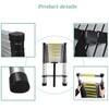 Aluminum Telescopic Extension Ladder Collapsible Ladder, One-Button Retraction Extension Ladder,Multi-Use,