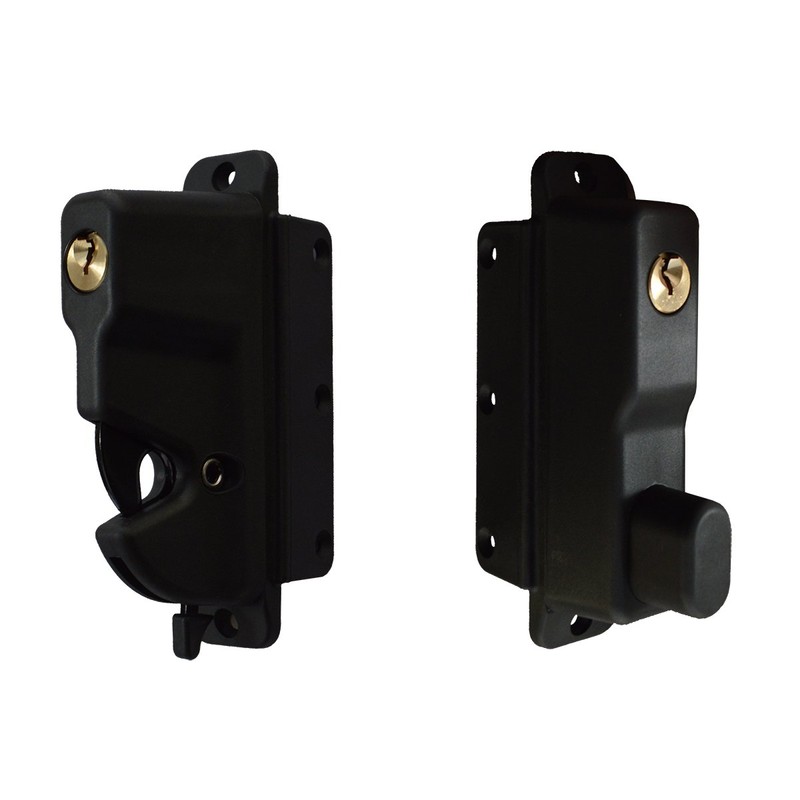Keystone Black Nylon Polymer Key-Lockable Latch | 2 Sided |
