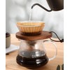 AXUYU Pour Over Coffee Dripper V60 Glass Coffee Funnel Filter