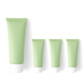 aspire 4 Pack 3.4 oz Squeezable Tubes Travel Cosmetic Containers with Twist Cap White